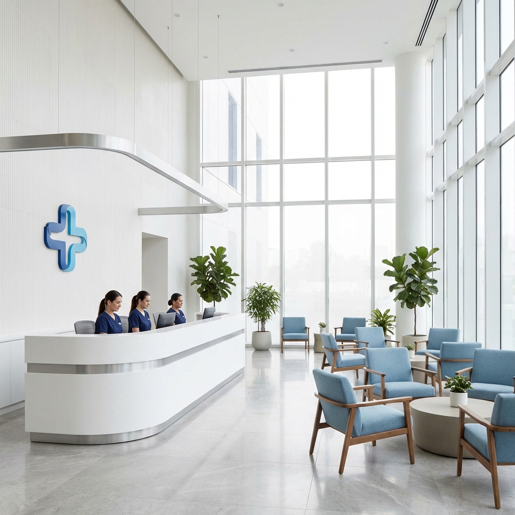 Modern Hospital Reception Area